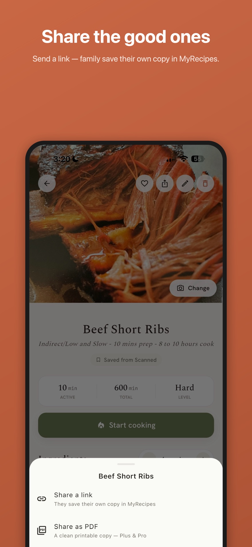 Share recipes